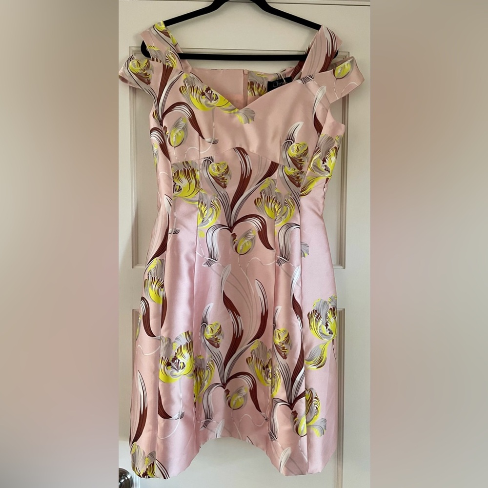 Clips Pink Floral Off-Shoulder Dress NWT‎